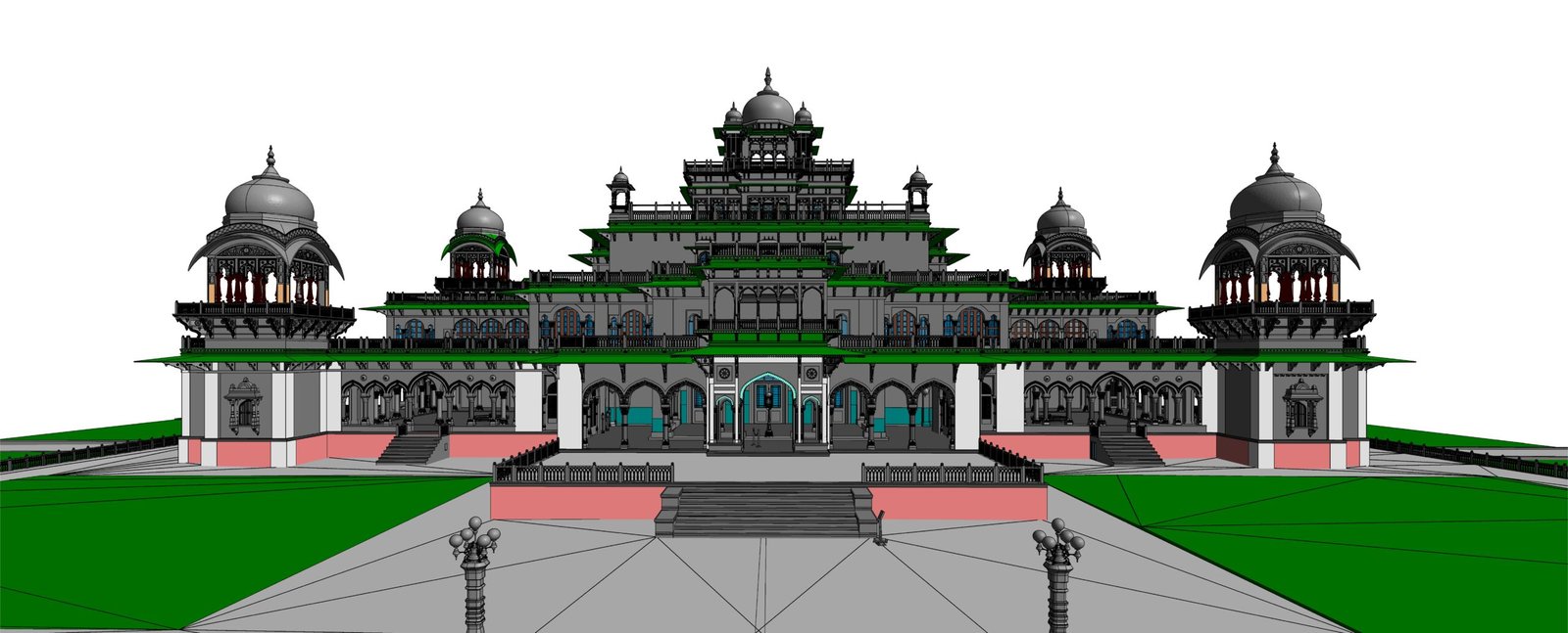 Albert Hall_Exterior_kiran - 3D View - 3D View 1